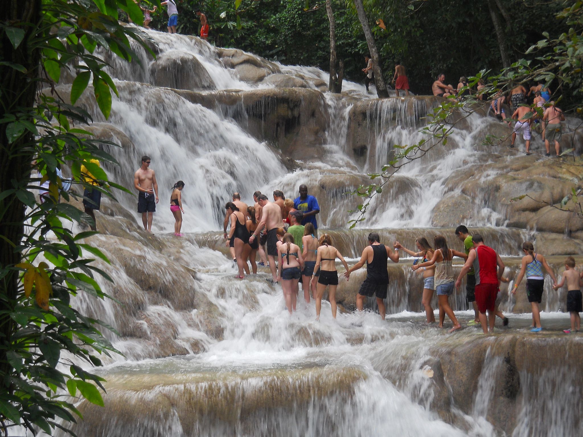 Dunn's River Falls cascading waterfalls